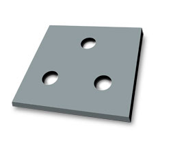 4014-27 Derails - Accessories 
Pre-Drilled Steel Shim Plates 1/4"
Ready to use shim plates thick ensure a proper height adjustment and a secure mounting of hinged derails. Two shims needed per derail when shimming is required.