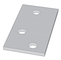 4014-31 Derails - Accessories 
Ready to use shim plates, 1/4" thick, ensure a proper height adjustment and a secure mounting of hinged derails with manual lift sign holders.