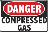 6-COMG Signs - OSHA 
DANGER COMPRESSED GAS - Danger Compressed Gas