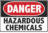 6-HAZC Signs - OSHA 
DANGER HAZARDOUS CHEMICALS - Danger Hazardous Chemicals